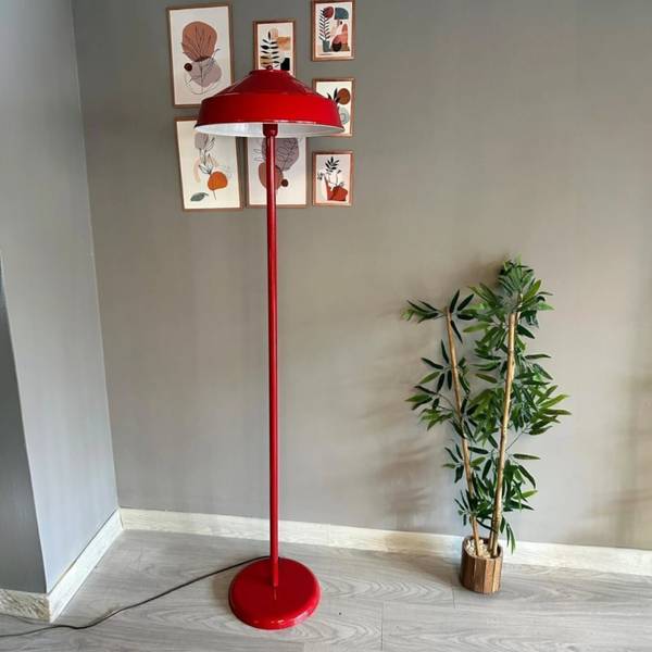 Stehleuchte Rovik Rot - Metall - 35 x 165 x 35 cm