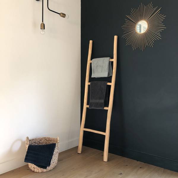 Handtuchleiter CLARA Beige - Massivholz - 44 x 150 x 5 cm