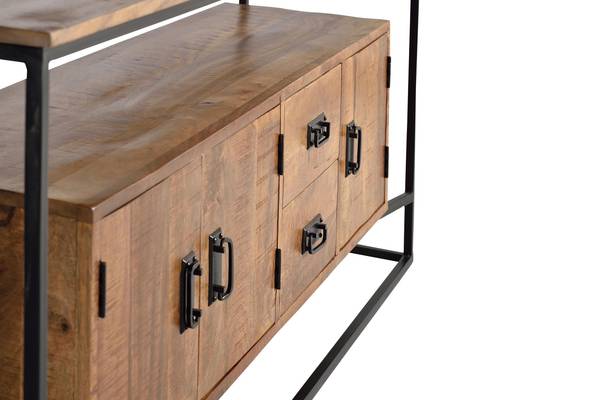 Anrichte 1258 1258 Braun - Massivholz - 40 x 80 x 180 cm