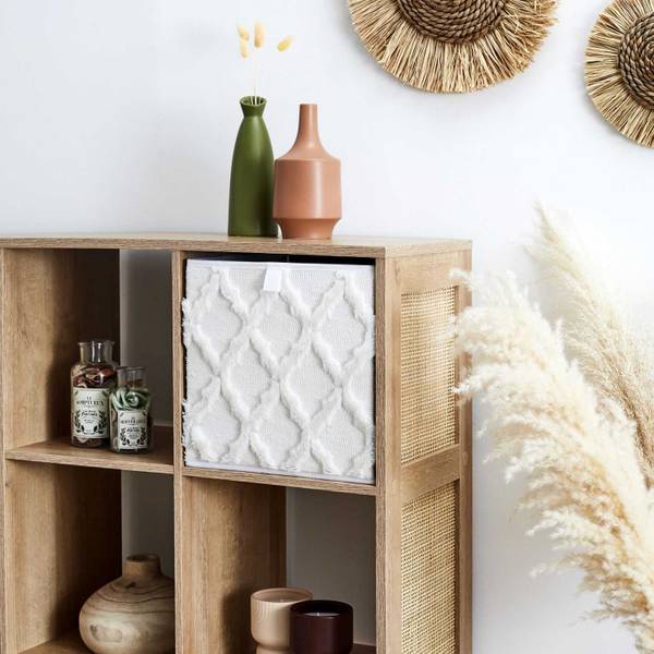 Textilbehälter Bohocube Beige - Textil - 30 x 30 x 30 cm
