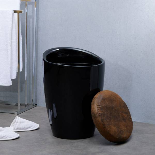 Tabouret DANIEL Noir - Marron