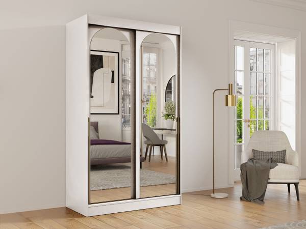 Kleiderschrank Modin Beige - Gold