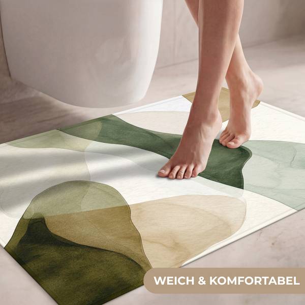 WC-TEPPICH Formen 90 x 60 cm - Durchmesser: 96 cm