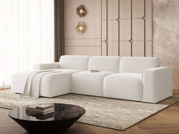 Ecksofa LAVIA Weiß - 310 x 165 cm