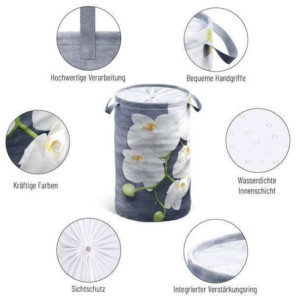 Panier à linge Pretty Gris - Matière plastique - 37 x 55 x 55 cm