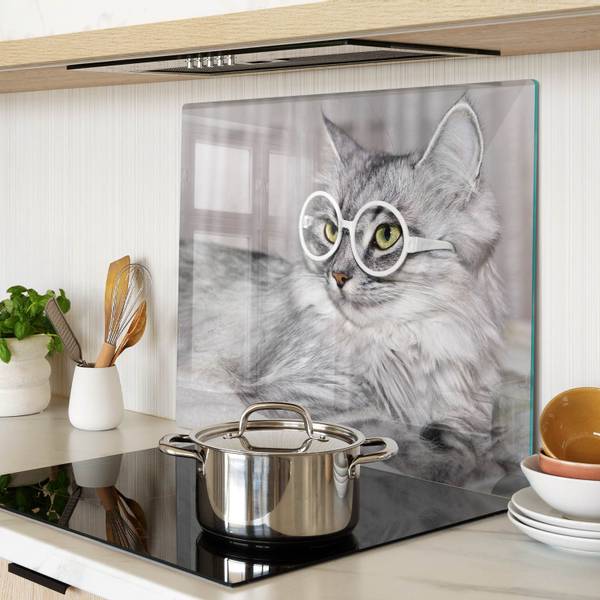 Schneidebrett Lees Grau - Glas - 52 x 1 x 60 cm