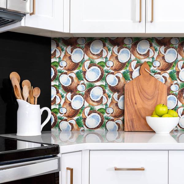 Zelfklevend Wandpaneel Nux polyester-PVC - 100 x 50 x 1 cm