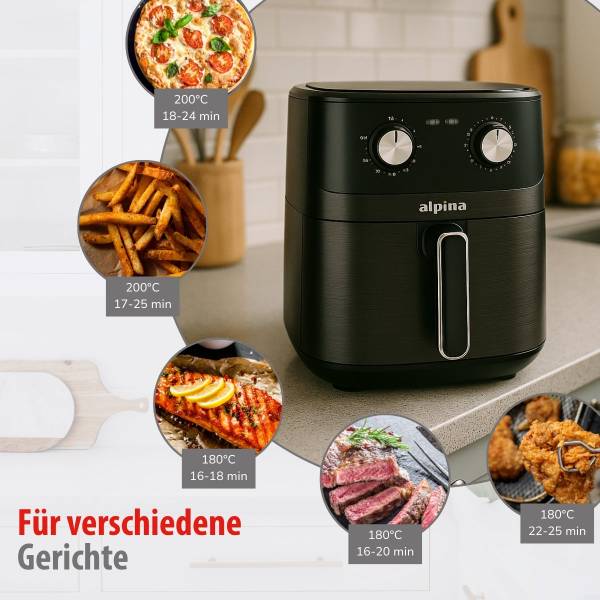 Heißluftfritteuse MEALHE2230027 Schwarz - Kunststoff - 29 x 34 x 39 cm