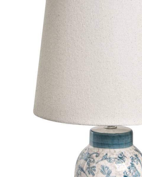 Tischlampen LEMPA Blau - Weiß - Keramik - 23 x 45 x 23 cm