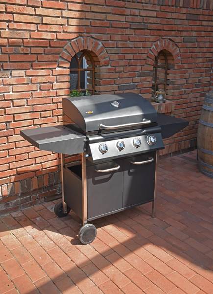 Gasgrill COMMI Schwarz - Metall - 57 x 106 x 136 cm