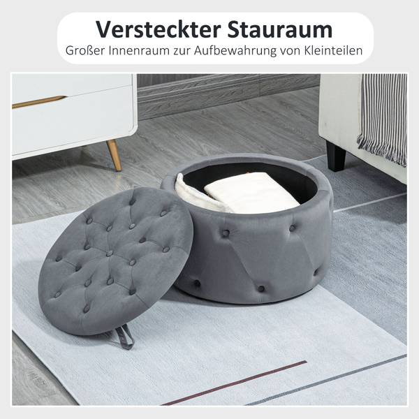 Sitzbank 838-351V00GY Grau - Kunststoff - 60 x 40 x 60 cm