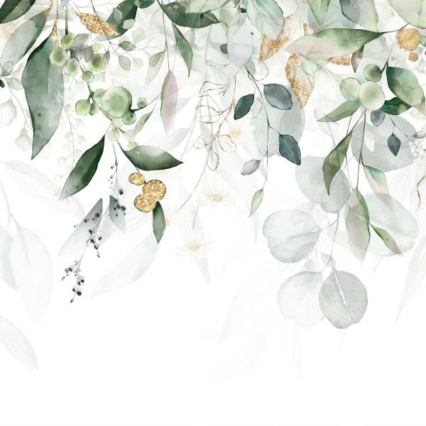 Fototapete Aquarell Blätter Natur kaufen