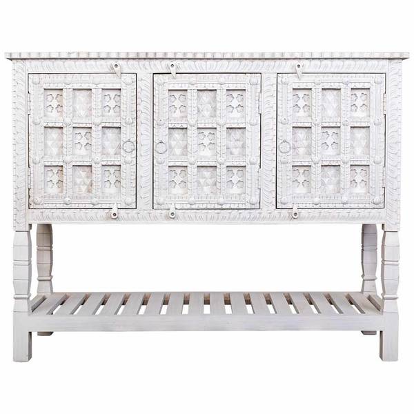 Anrichte 4523358164 Weiß - Massivholz - 130 x 101 x 42 cm
