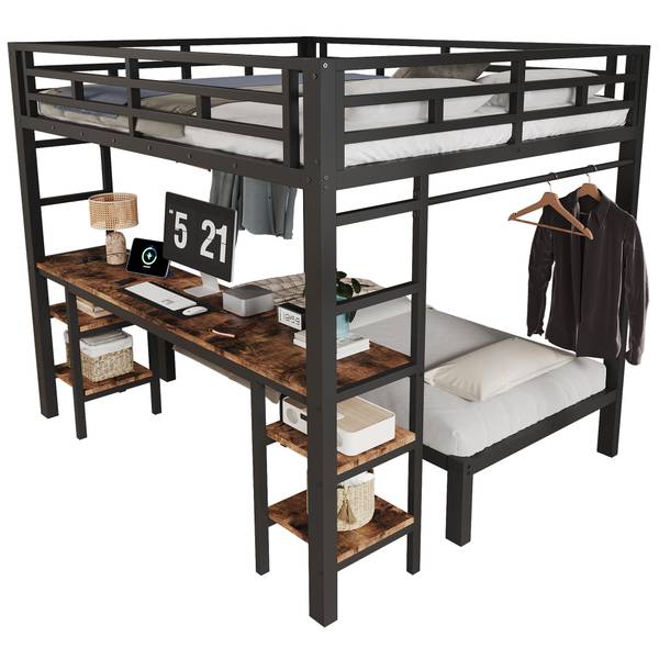 Etagenbett JINHEIBUCH Ⅰ Schwarz - Eisen - 145 x 170 x 204 cm