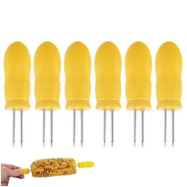 Maiskolbenhalter 6er Set 531341 Gelb - Kunststoff - 2 x 2 x 8 cm