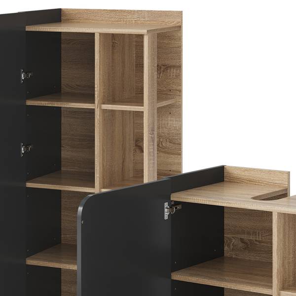 Badmöbel-Set Karen 47292 3er Set Anthrazit - Eiche Sonoma Dekor