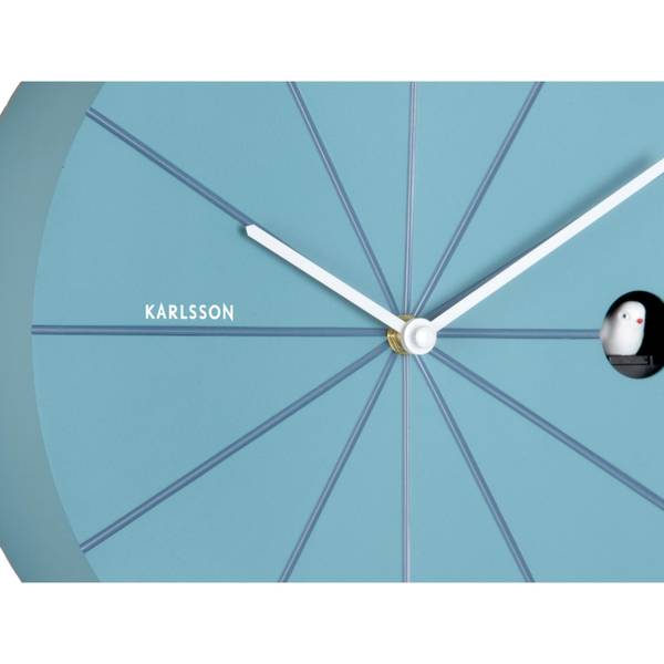 Wanduhr Destacado Cuckoo Blau - Kunstharz - 28 x 28 x 28 cm