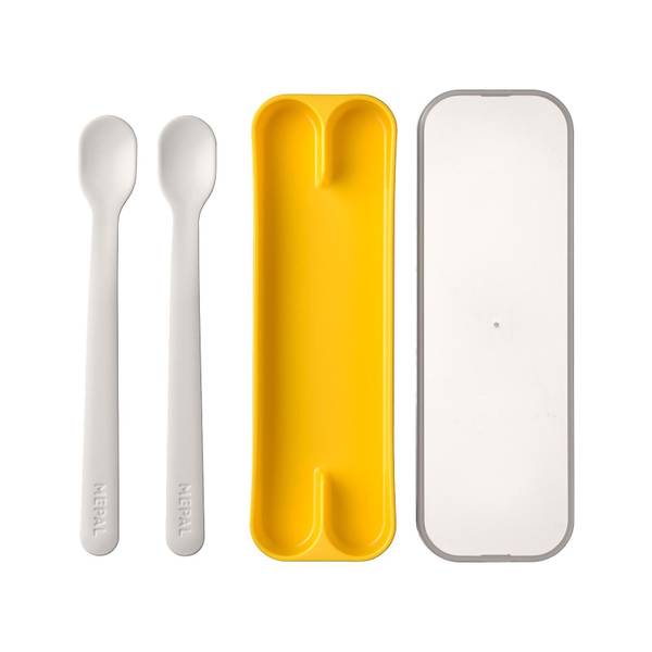 Fütterlöffel Mio 2er Set Gelb - Kunststoff - 3 x 21 x 7 cm