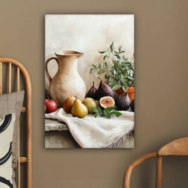 TABLEAU SUR TOILE Fruits Marron - Coton - 60 x 90 x 2 cm