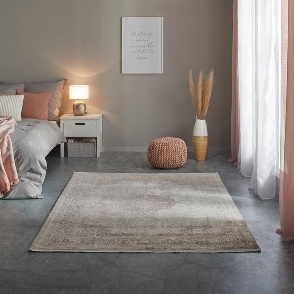 Webteppich MARCUS 3 Pink - Holzwerkstoff - 160 x 1 x 230 cm