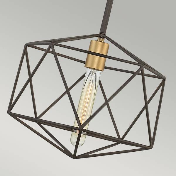 Deckenlampe DIVISTA Braun - Metall - 30 x 106 x 30 cm