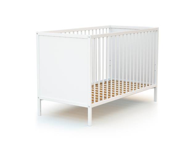 Babybett Weiß - Massivholz - 65 x 82 x 124 cm