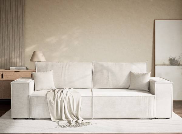 Canapé  Milos Beige - Gris