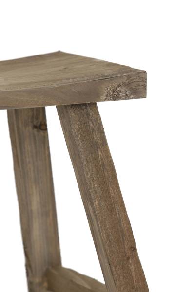 Hocker RAMY Braun - Massivholz - 24 x 50 x 47 cm