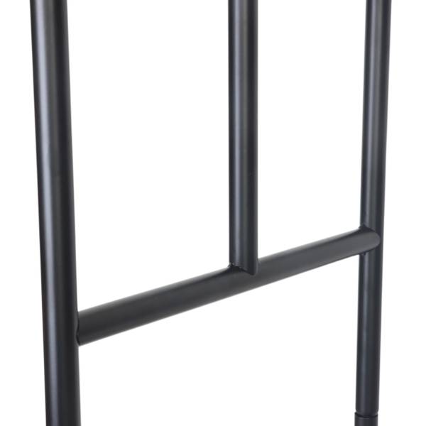 Handtuchständer mit Ablage Schwarz - Braun - Eisen - 68 x 100 x 30 cm