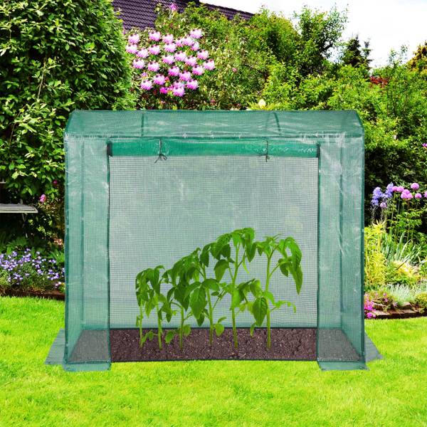 Tomatengewächshaus 170x200x80 Grün - Stahl - 80 x 170 x 200 cm