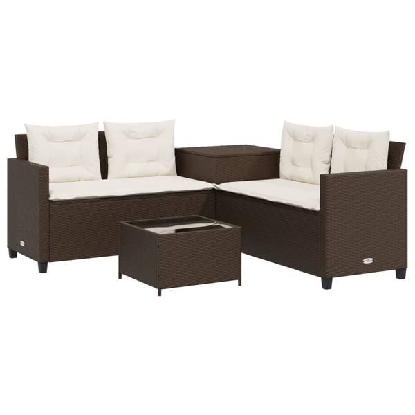 Gartensofa 3034093-1 (2-teilig) Braun - Creme