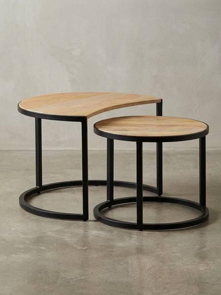 Satztisch ESINO 2er-Set Beige