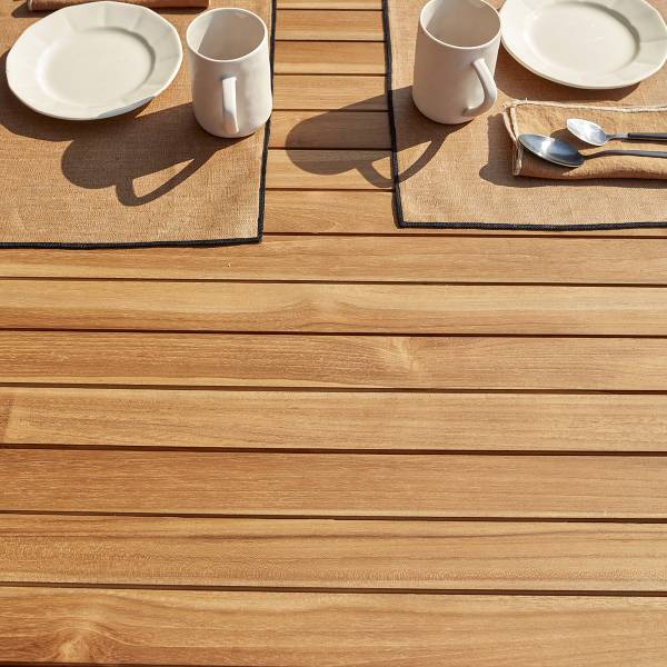 Gartentisch APRIL Beige - Massivholz - 150 x 75 x 90 cm