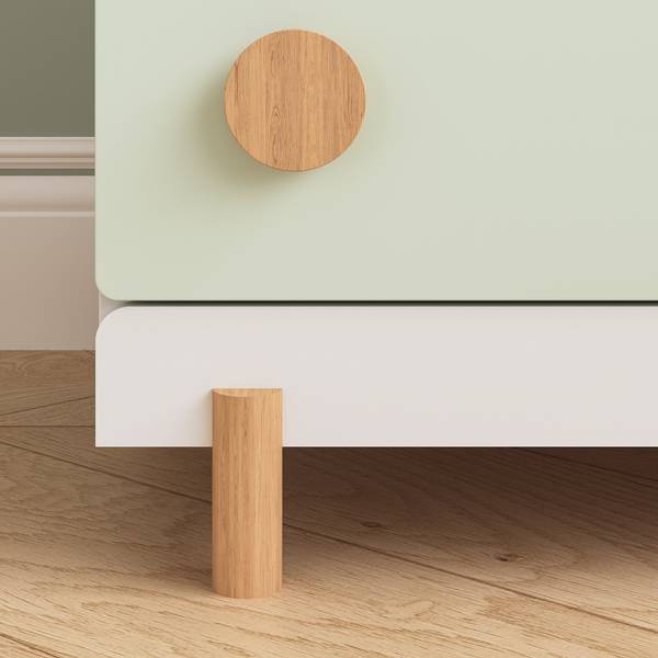 Kinderkommode Vaarentaa Hellgrün - Mint - Weiß - Breite: 55 cm