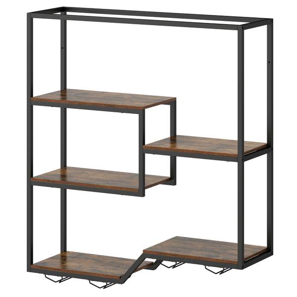 Weinregal VH35720 Schwarz - Holzwerkstoff - 30 x 112 x 102 cm