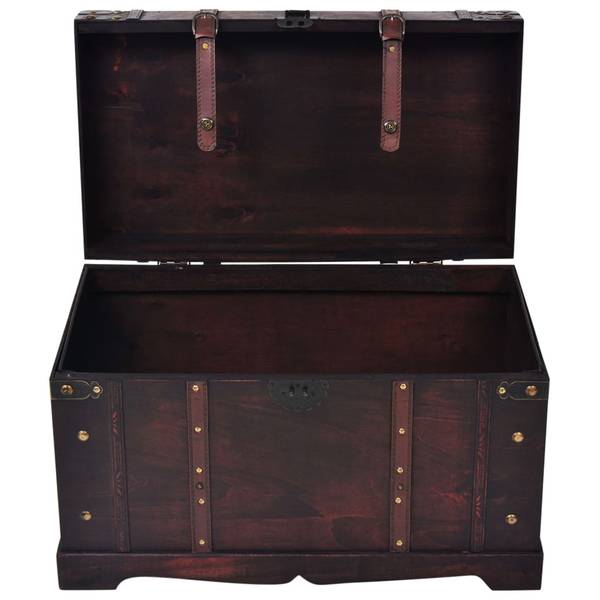 Truhe M656812 Braun - Massivholz - 66 x 38 x 40 cm