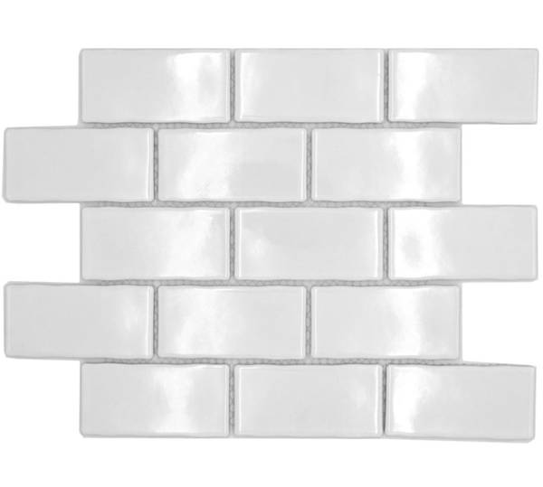 Mosaikfliesen HSS 238 Weiß - Keramik - 27 x 27 x 27 cm