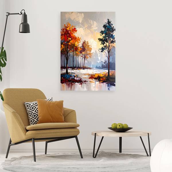 Wandbild landschaft wald bäume natur 40 x 60 cm