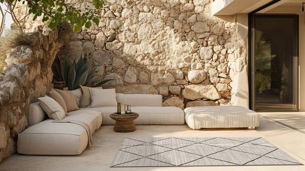 Indoor-Outdoor-Teppich OASIS Beige - Textil - 200 x 290 x 200 cm