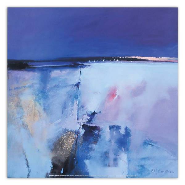 Tableau déco paysage à l'aquarelle 60 x 60 cm