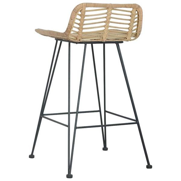 Chaise de bar 299549 lot de 2 Marron - Rotin - 46 x 79 x 48 cm