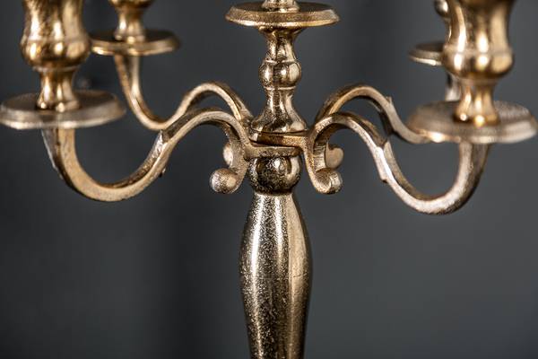 Kerzenständer MODERN BAROCK Gold - Aluminium - 40 x 40 x 40 cm