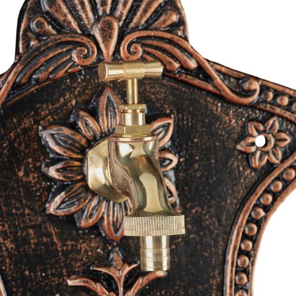 Muurfontein bruin - goud - aluminium - 37 x 66 x 20 cm