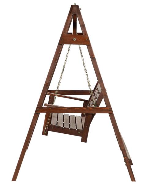 Gartenschaukel NERITO Braun - Massivholz - 159 x 169 x 117 cm