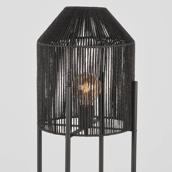 Stehlampe IBIZA Schwarz - Textil - 30 x 150 x 30 cm