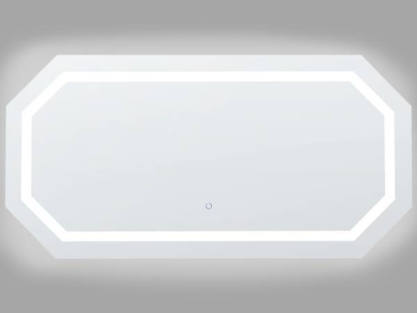 Badezimmerspiegel LOCMARIAQUER Silber - Kunststoff - 120 x 60 x 4 cm