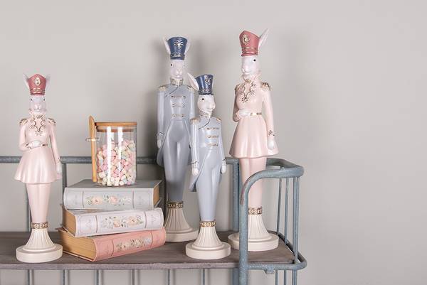 Dekorationsfigur Kaninchen Easter&Ayden Weiß - Kunststoff - 11 x 45 x 11 cm