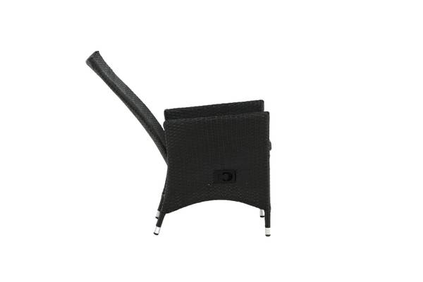 Chaise de jardin Padova lot de 2 Noir - Rotin - 62 x 102 x 67 cm
