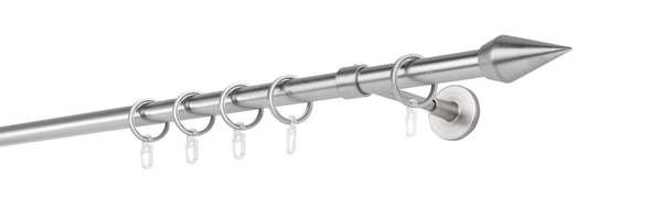 Gardinenstange auf Maß wire-point Silber - Breite: 170 cm