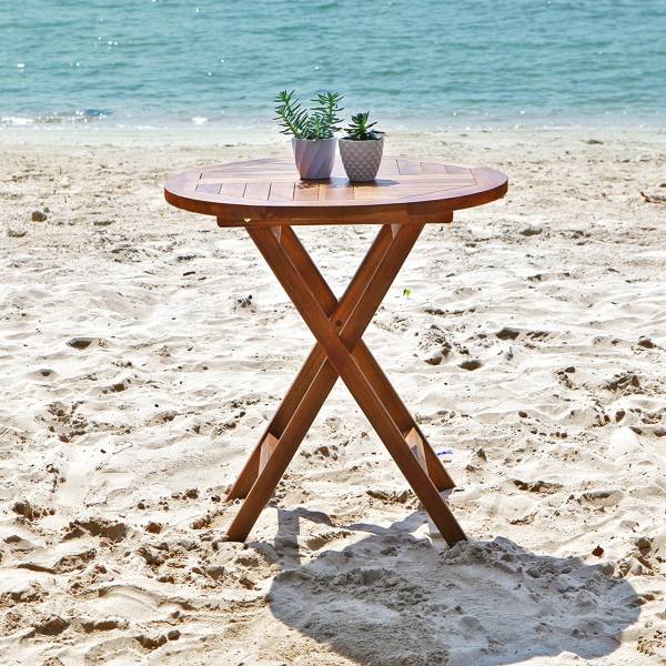 Gartentisch BALI Braun - Massivholz - 70 x 75 x 70 cm